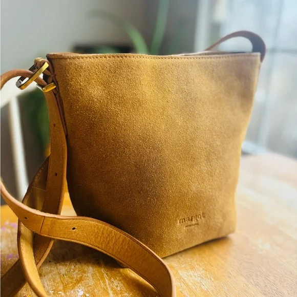 Margot New York Tan Suede Crossbody Bag - Picture 13 of 13